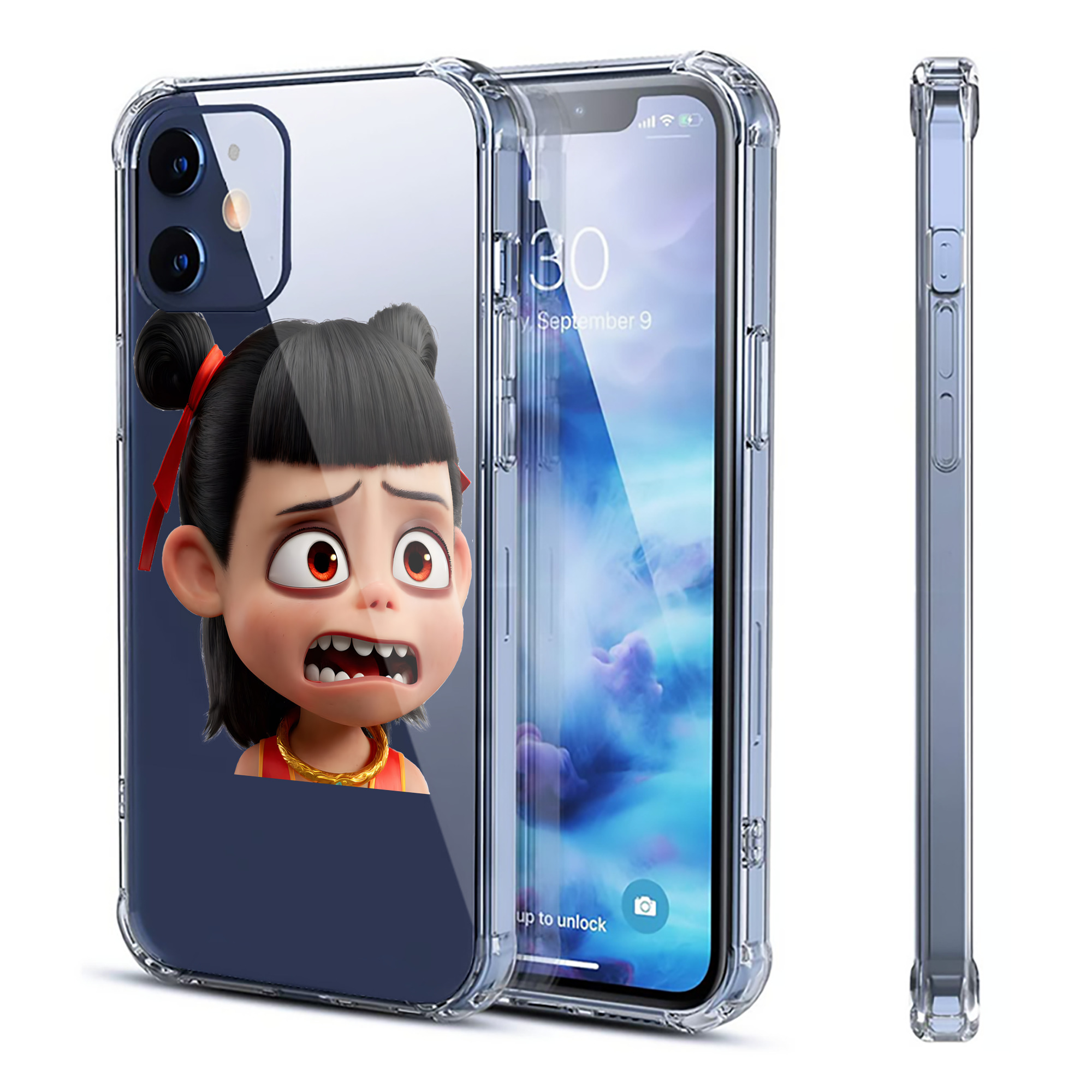 （画像用） Ne Zha 2 ナタ 魔童の大暴れ 【iPhone 12シリーズ対応】透明スマホケース（クリアソフトケース）